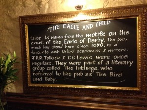 The Inklings' Plaque at the Eagle and Child