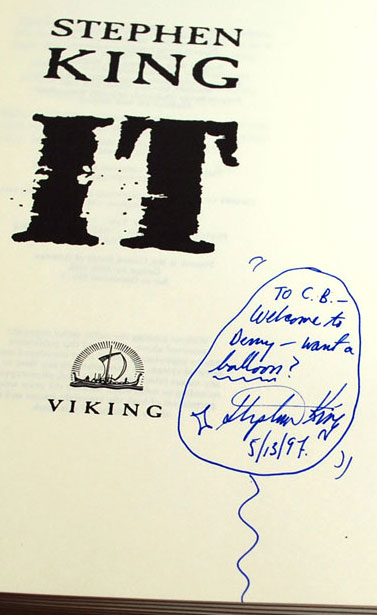 He signed "IT". You can rest assured this is legitimate. It's period correct, and has all the classic King qualities. 