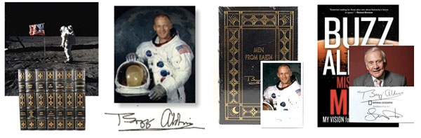 Buzz Aldrin signed books